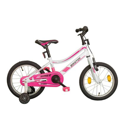 16" Biketek Smile fehér-pink