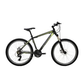   Mistral 50 férfi tárcsafékes fekete/zöld-szürke 17 mtb kerékpár