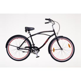   Neuzer Miami N3 Férfi Cruiser Fekete-Piros 26" kerékpár 18"